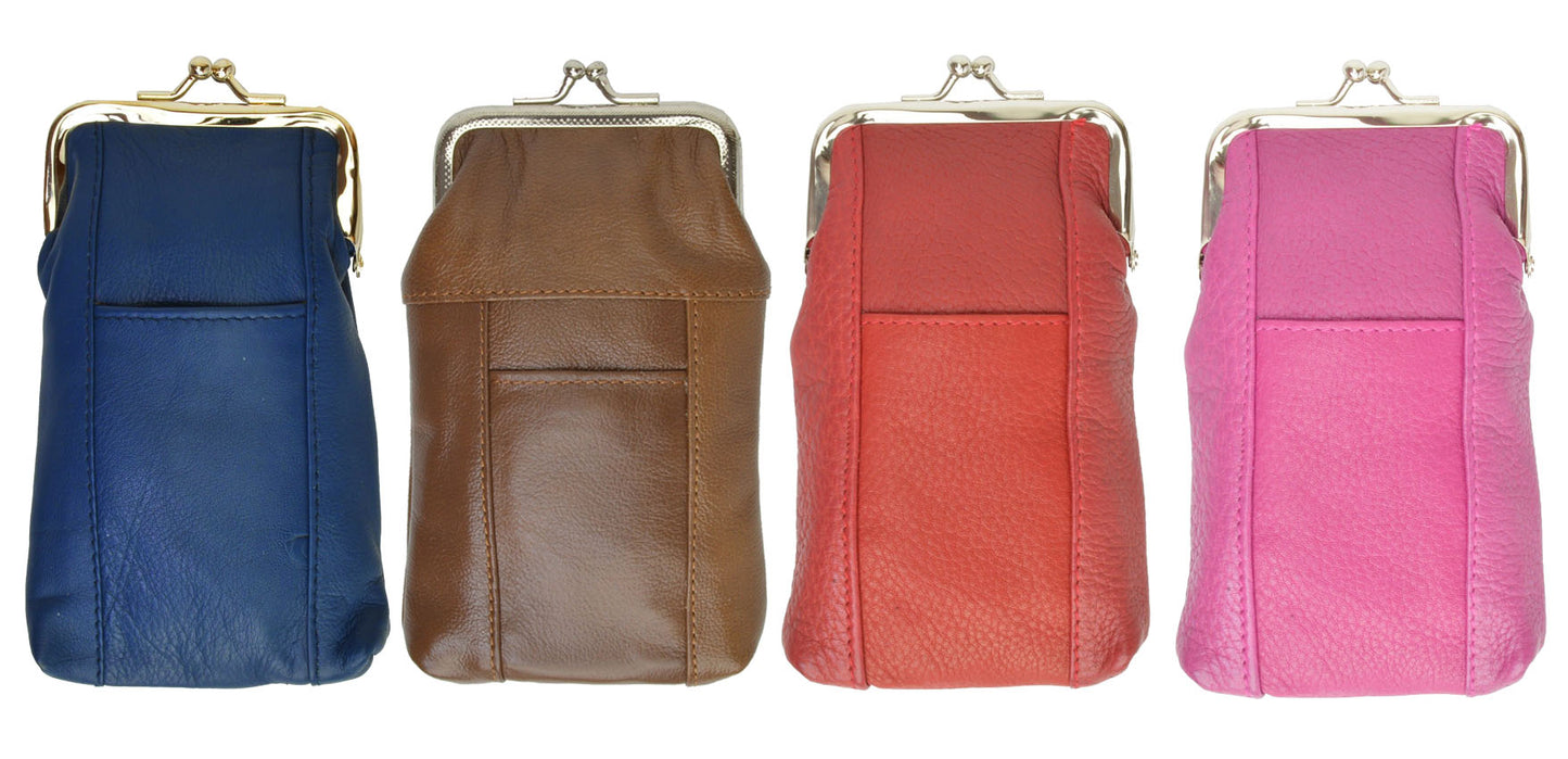 Genuine Leather Cigarette Soft Case Small Lighter Tobacco Holder for Men Women