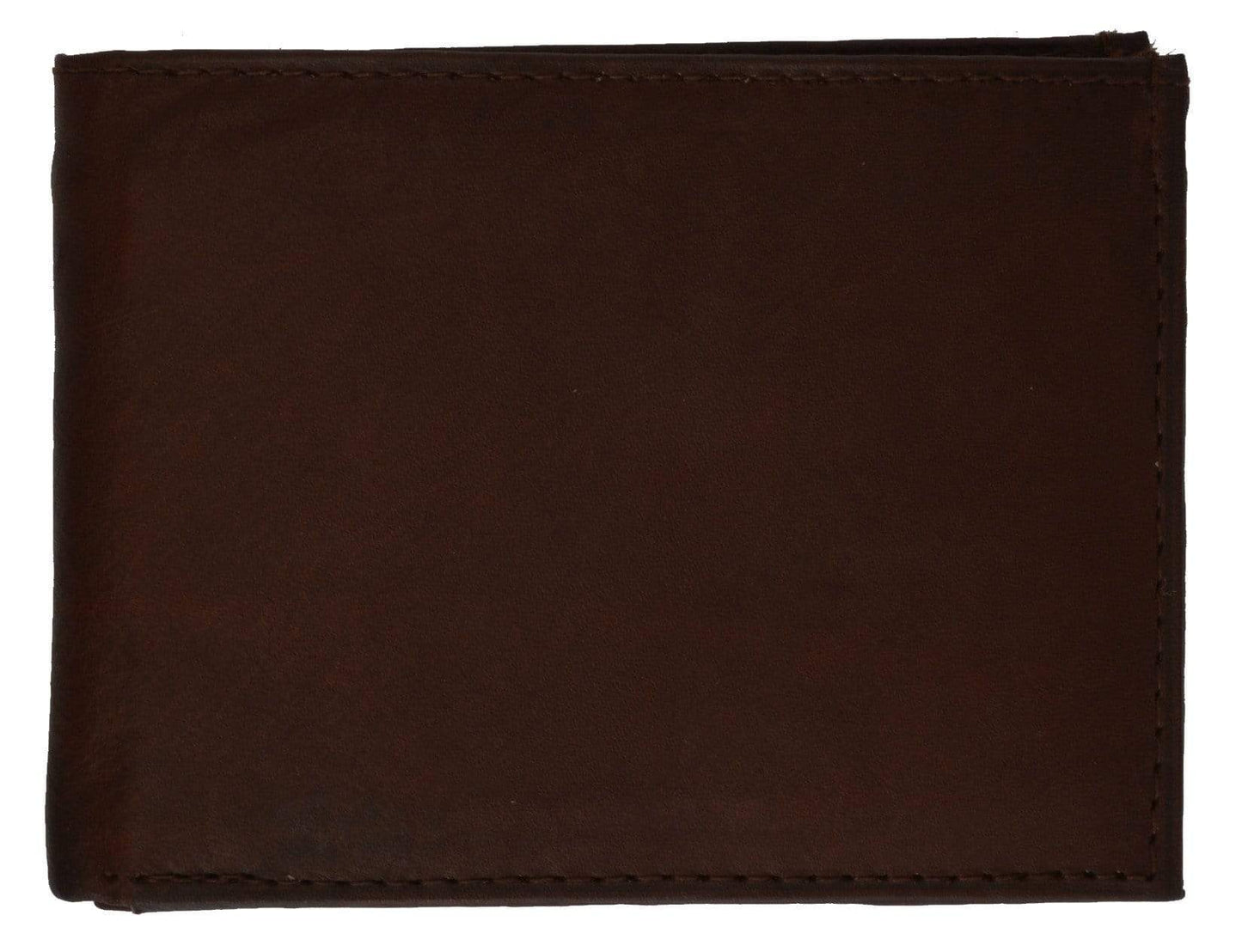 RFID Blocking Genuine Leather Bifold Wallet ID Card Center Out Card Holder