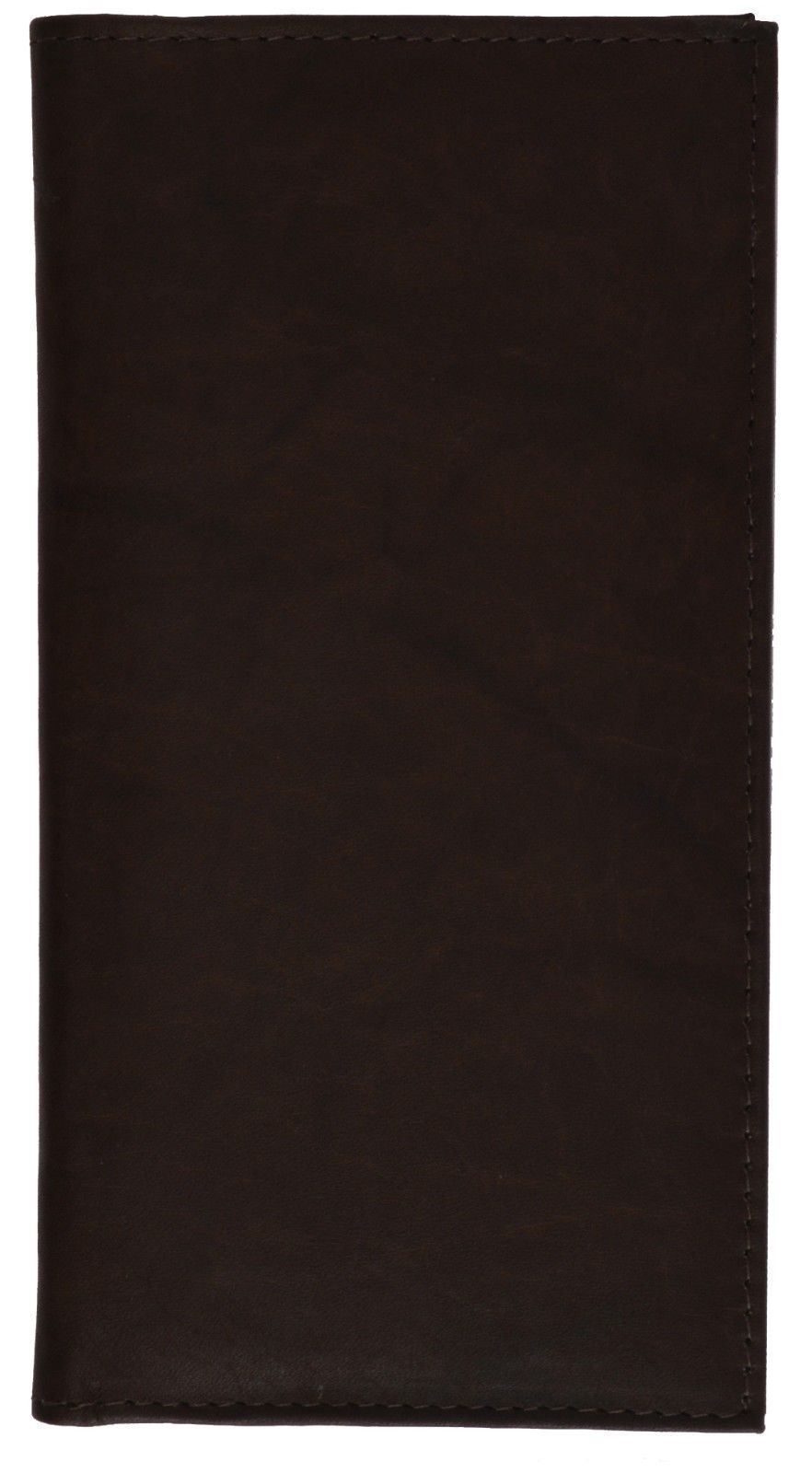 RFID Blocking Genuine Leather Plain Checkbook Cover Holder Thin ID Card Wallet