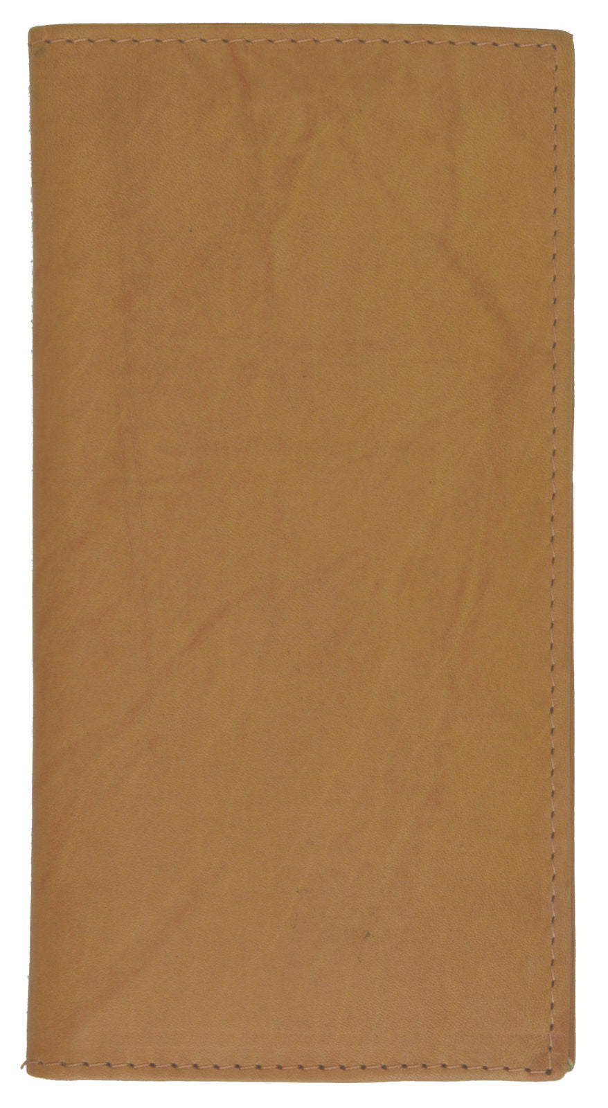 RFID Blocking Genuine Leather Plain Checkbook Cover Holder Thin ID Card Wallet