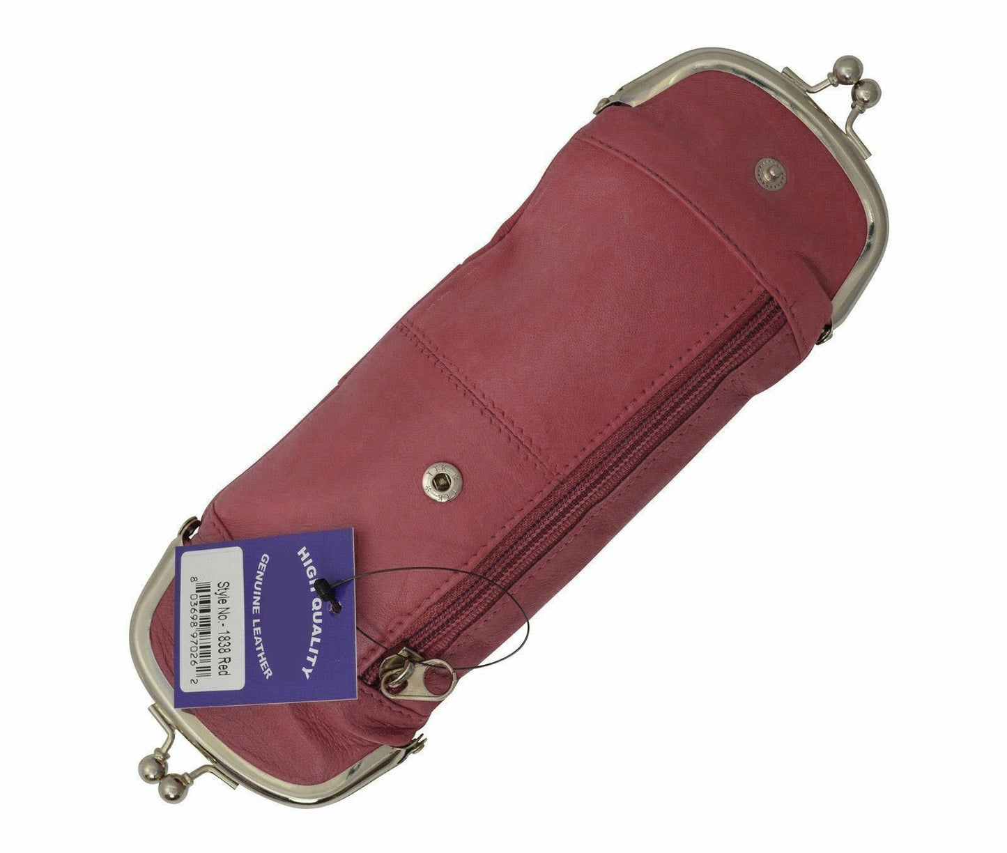 Genuine Leather Cigarette Soft Case Lighter Coin Holder Double Clasp