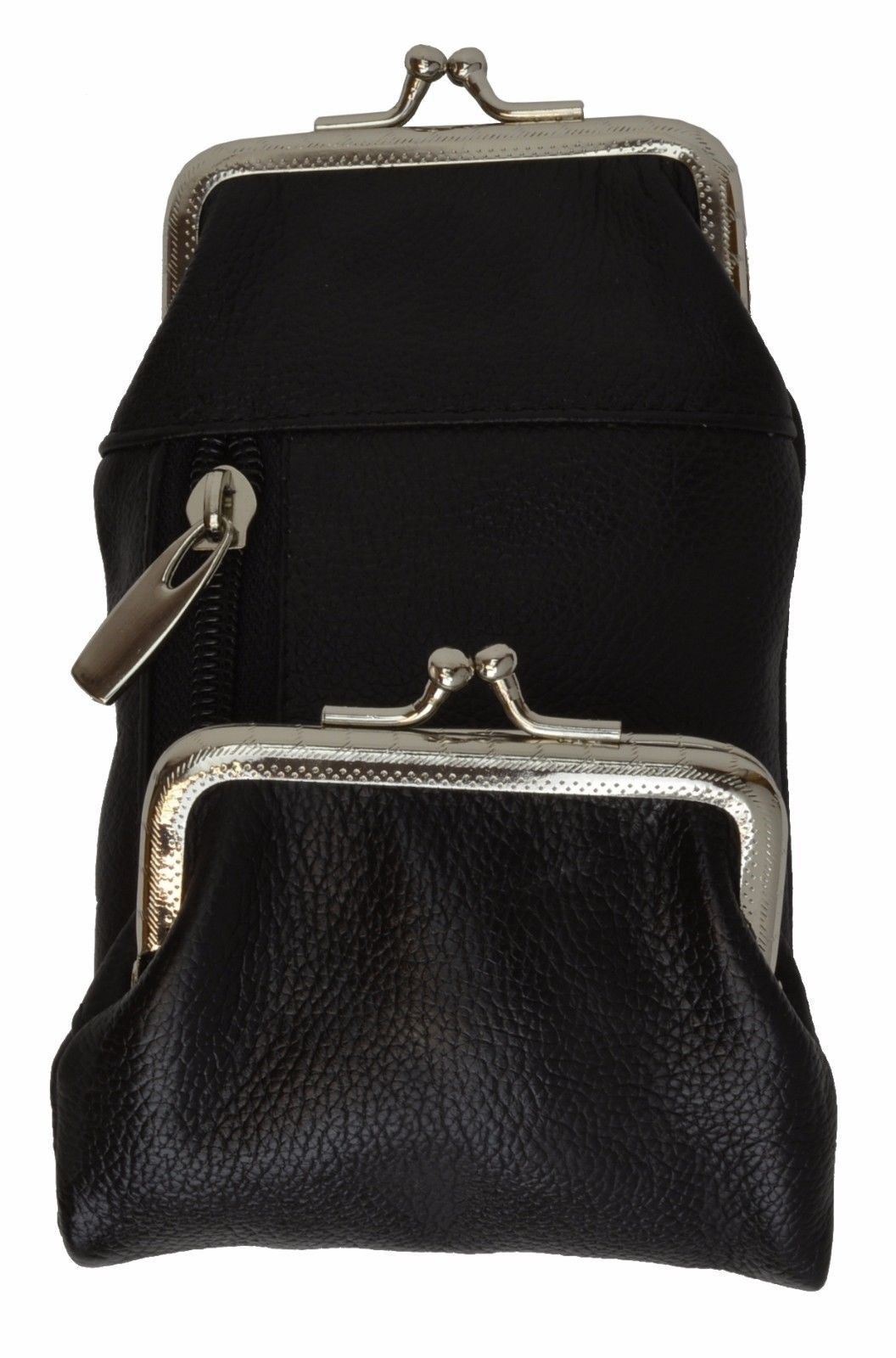Genuine Leather Cigarette Soft Case Lighter Coin Holder Double Clasp