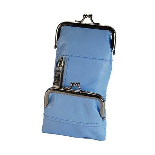 Genuine Leather Cigarette Soft Case Lighter Coin Holder Double Clasp