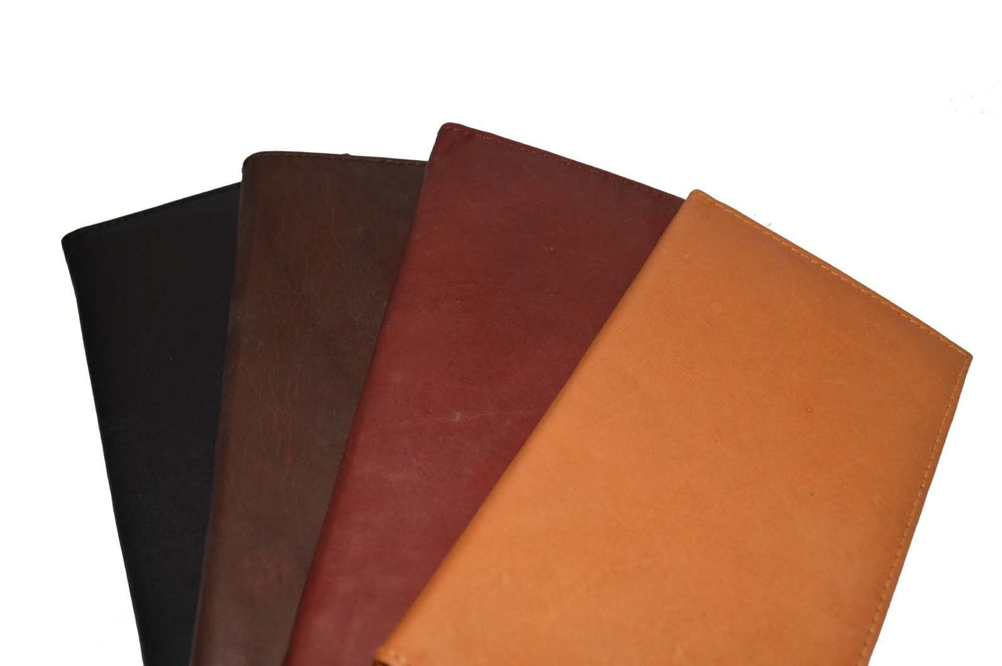 RFID Blocking Genuine Leather Plain Checkbook Cover Holder Thin ID Card Wallet