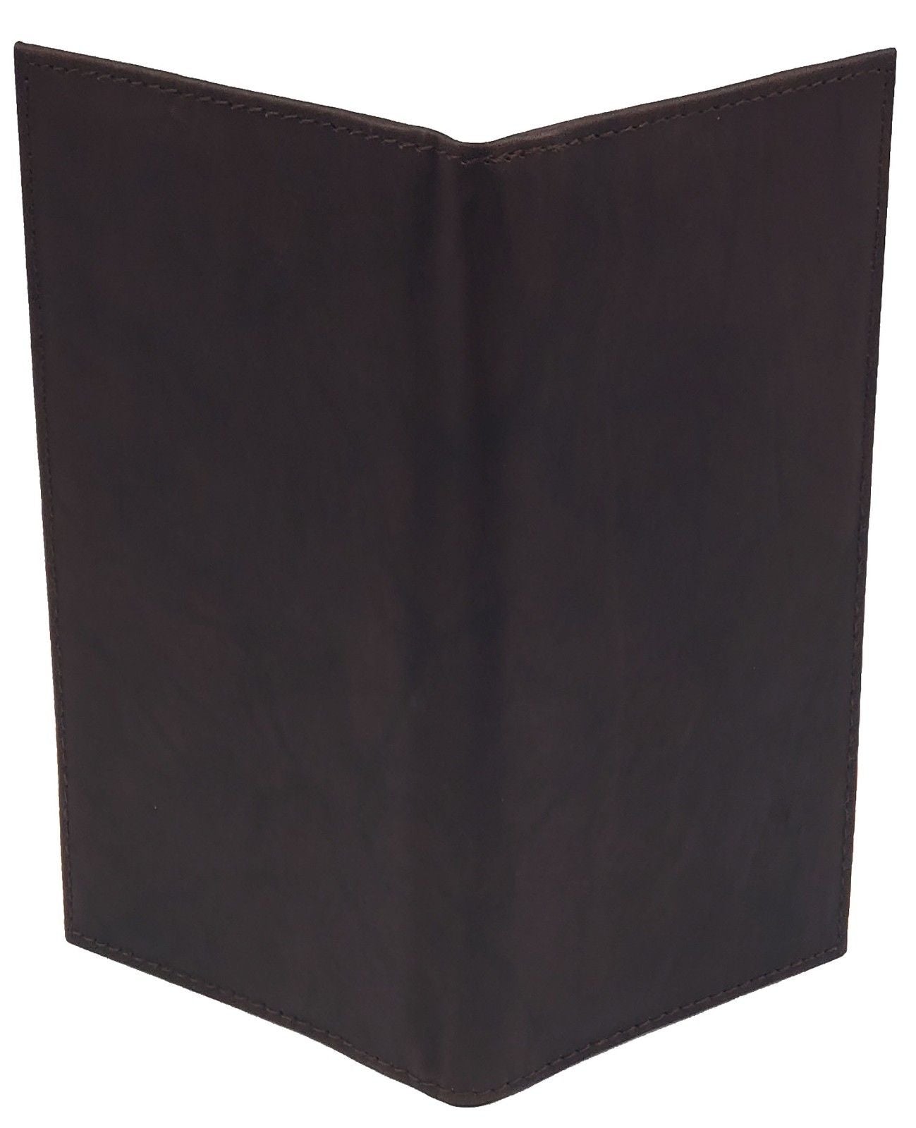 RFID Blocking Genuine Leather Plain Checkbook Cover Holder Thin ID Card Wallet