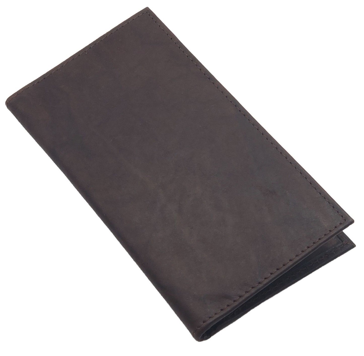 RFID Blocking Genuine Leather Plain Checkbook Cover Holder Thin ID Card Wallet