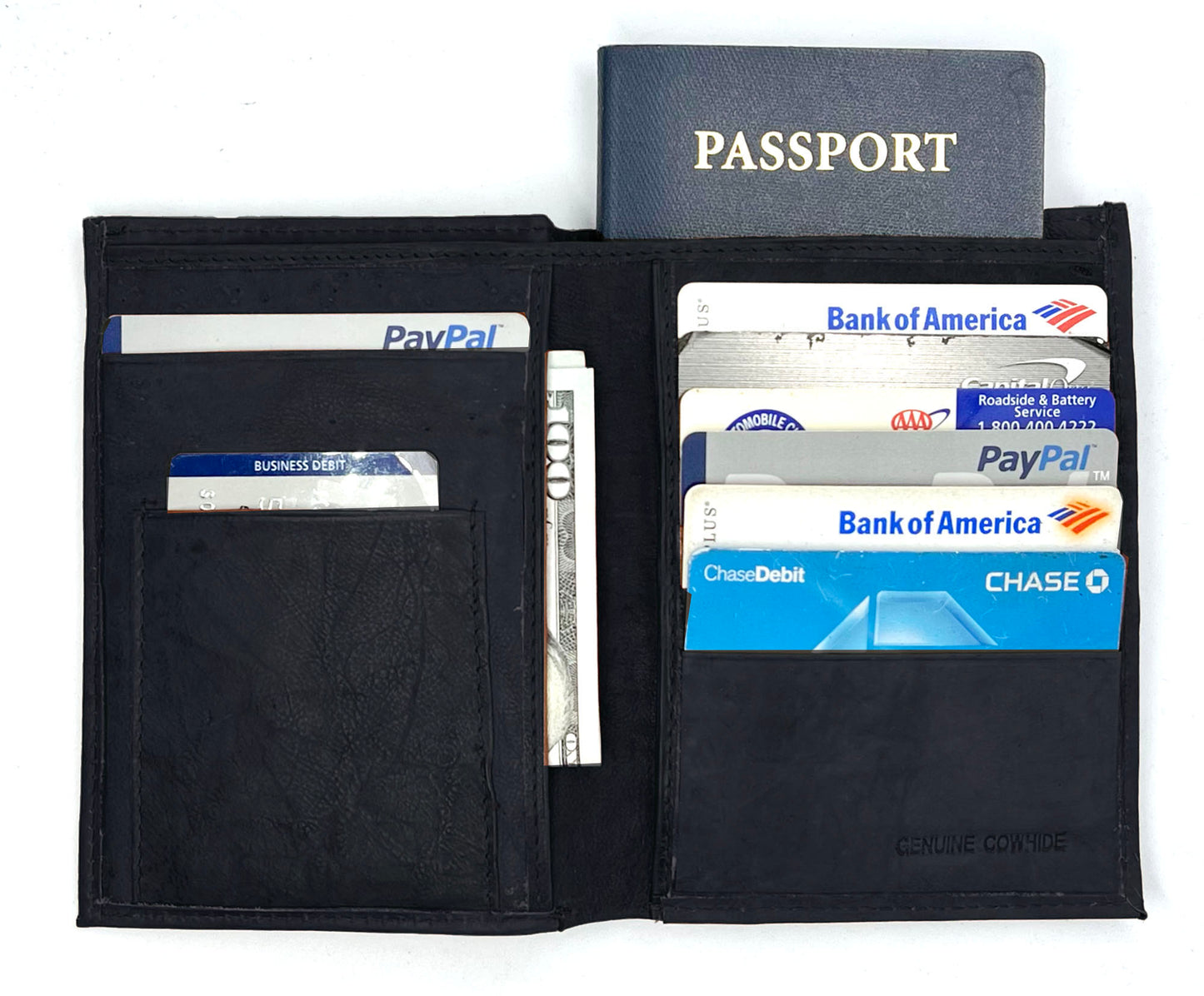 Genuine Cowhide Leather Passport Cover Cover Travel Card Case Wallet Premium Quality