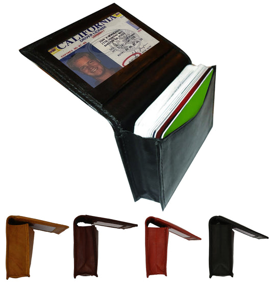 Genuine Leather Croc Print Men's Bifold Wallet Credit Card Holder Zip Around