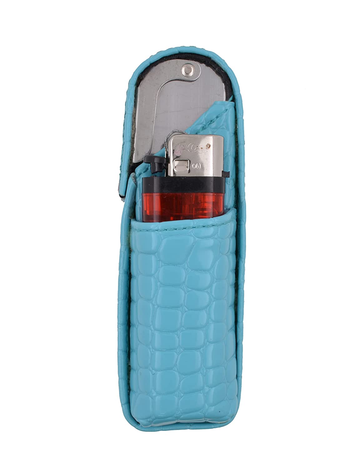 Genuine Leather Cigarette Hard Case Small Lighter Holder New