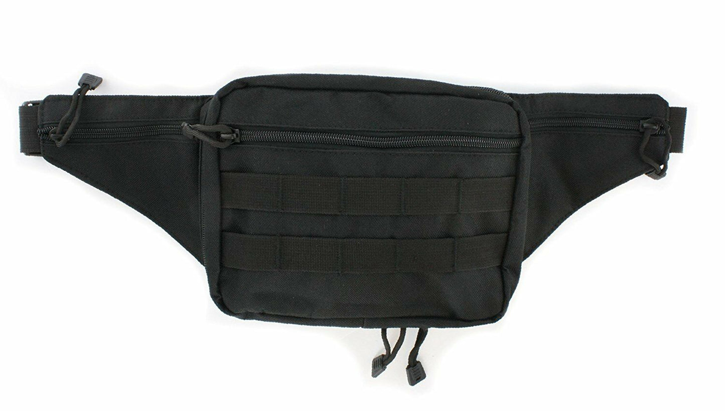 Pistol Fanny Pack Concealed Carry Holder 4 Compartment Durable Canvas Waist Bag CCW