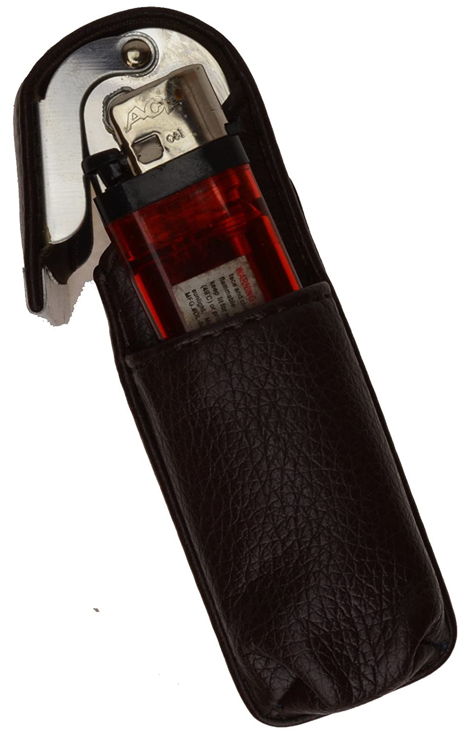 Genuine Leather Cigarette Hard Case Small Lighter Holder New