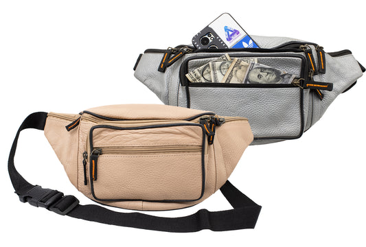 Genuine Leather Waist Fanny Pack Belt Bag Pouch Travel Hip Purse Many Colors