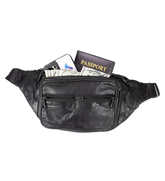 Genuine Leather Waist Fanny Pack Belt Bag Pouch Travel Hip Purse Men Women
