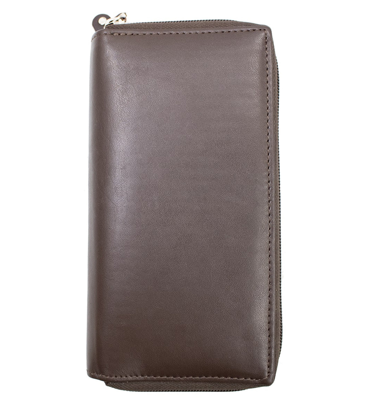 RFID Blocking Leather 2 Zip Wallet Women Credit Card Holder Accordion Organizer Wallet