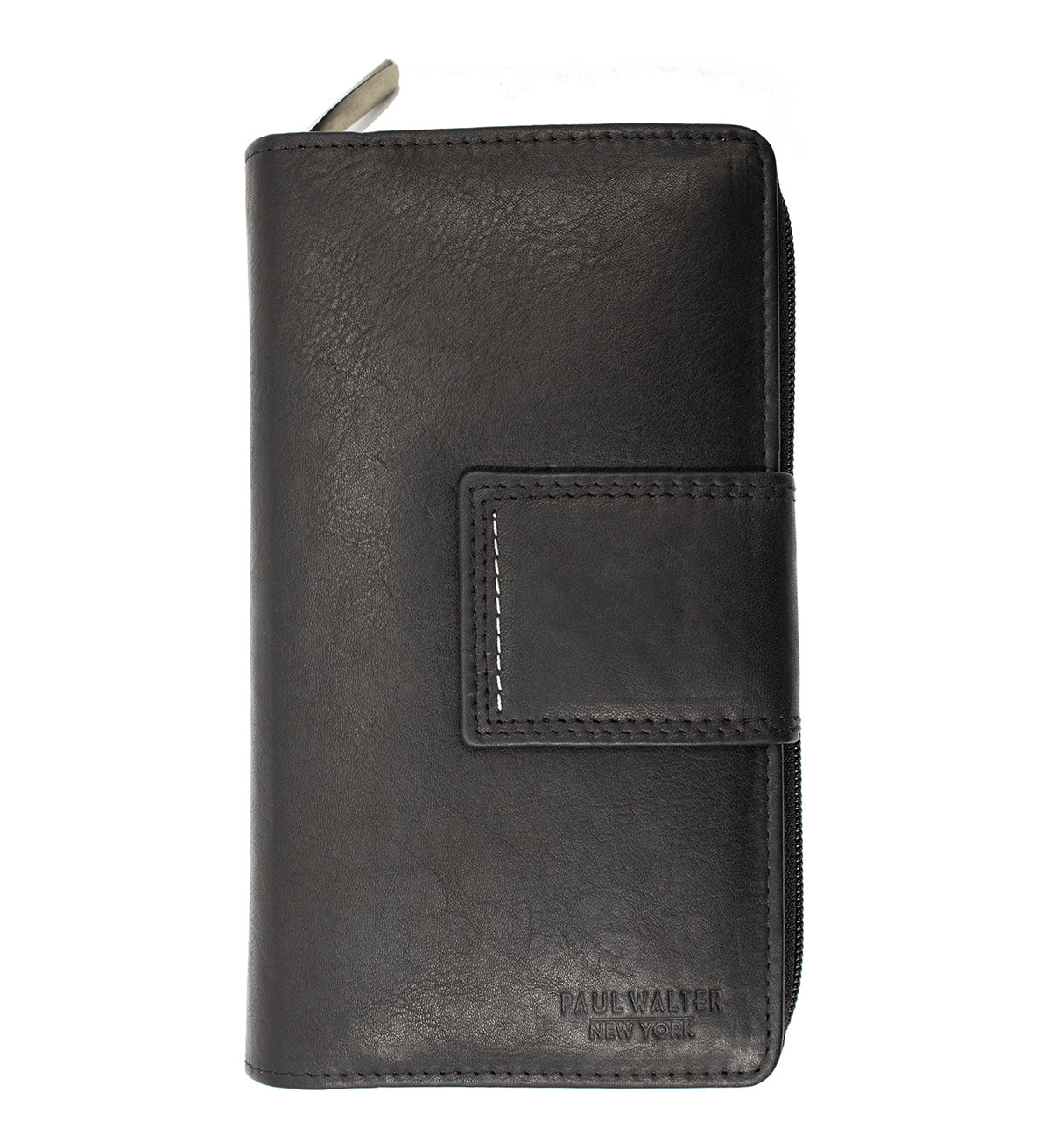 RFID Blocking Leather 2 Zip Wallet for Women Credit Card Holder Strap Closed Organizer Wallet