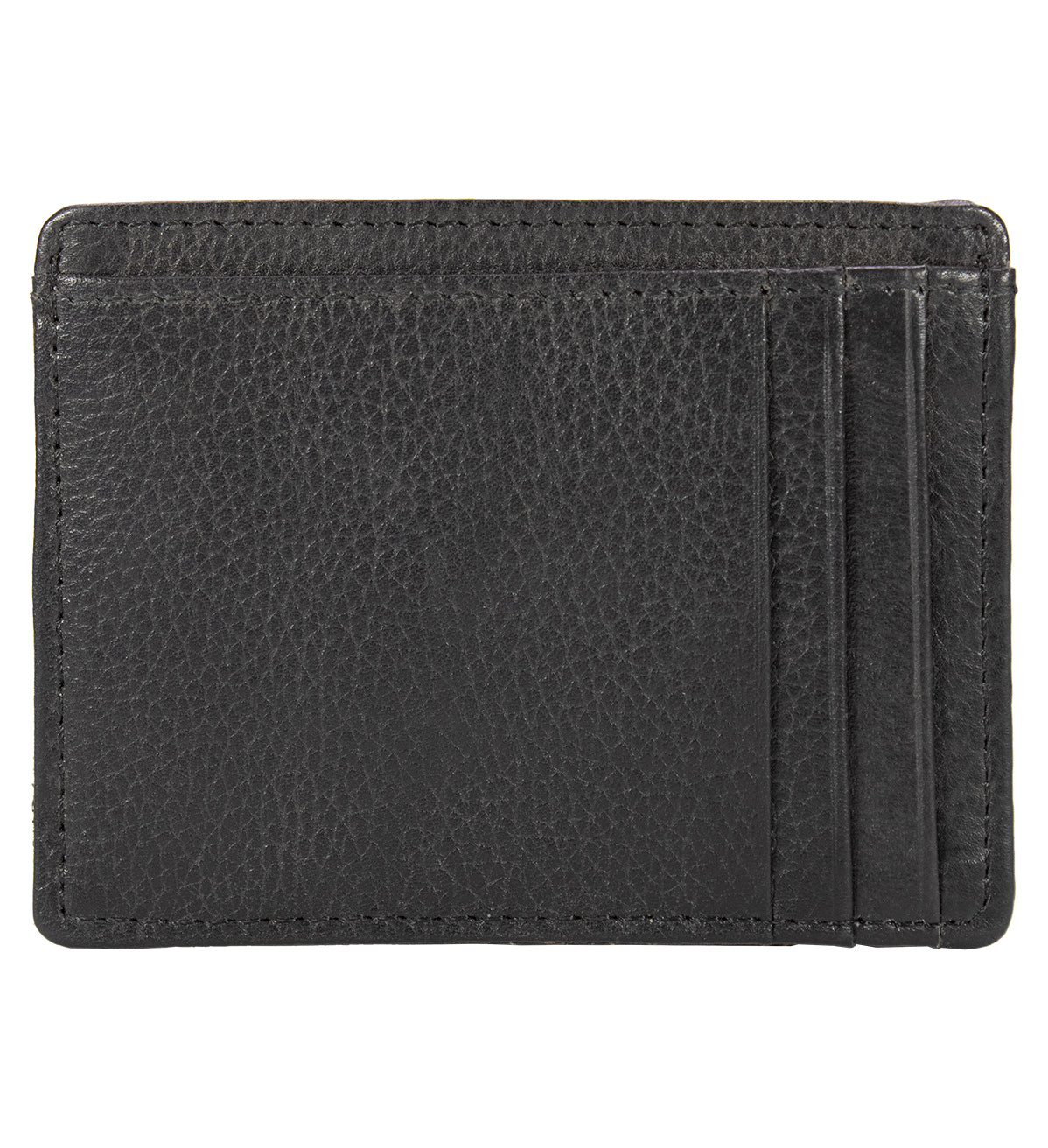 BLACK GENUINE LEATHER MEN'S WALLET ID Credit Card Thin Holder Minimalist Ultra Thin Billfold