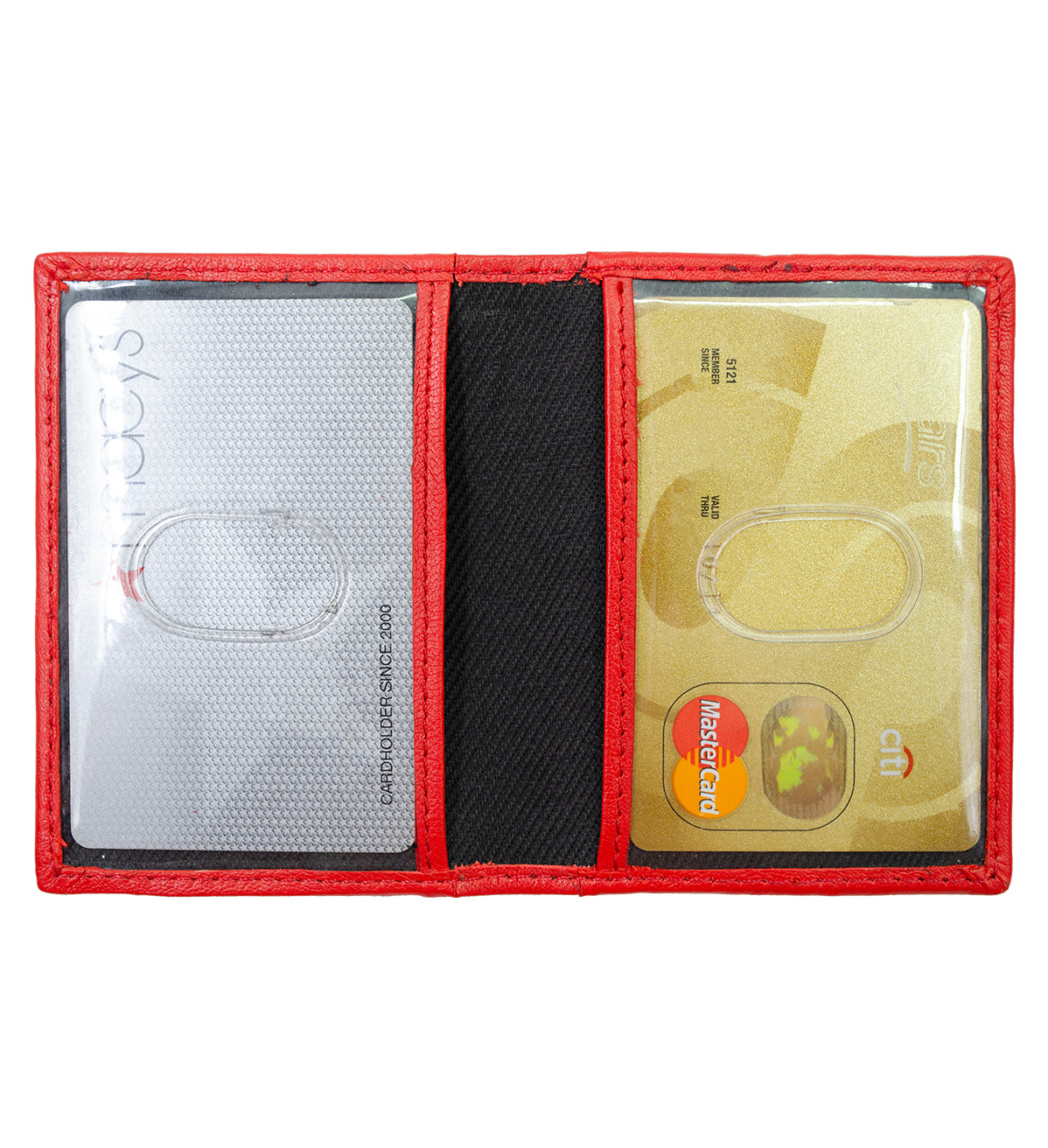 RFID Blocking Men's Genuine Leather 2 License Card Bifold Card Holder Wallet