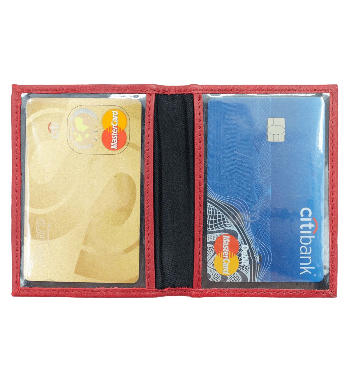RFID Blocking Men's Genuine Leather 3 License Card Bifold Card Holder Wallet