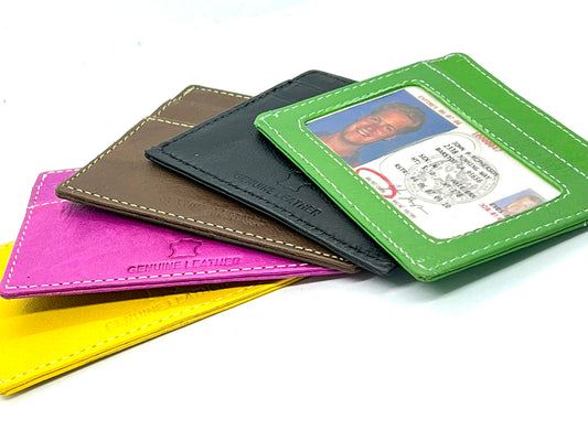 Genuine Leather Slim Wallet 2 Credit Card Case Sleeve Minimalist Front Pocket ID Holder