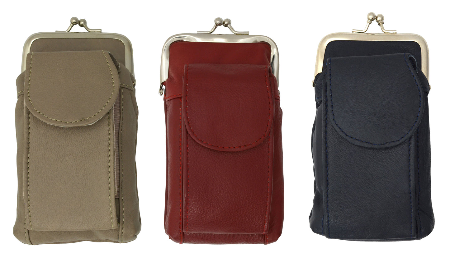 Genuine Leather Cigarette Lighter Hard Case Holder Utility Pocket