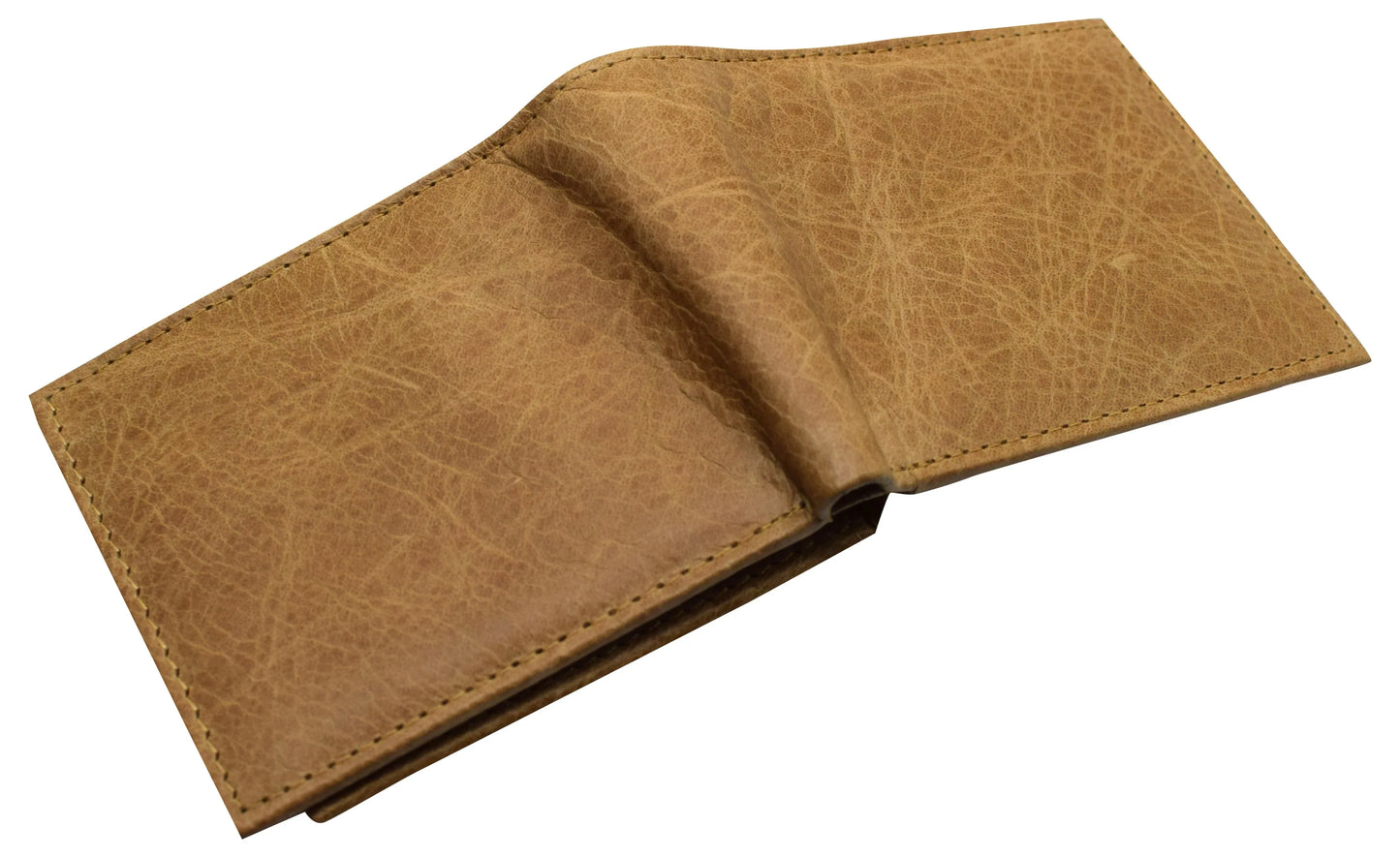 RFID Blocking Vintage Leather Bifold Wallet Flap Open ID Holder