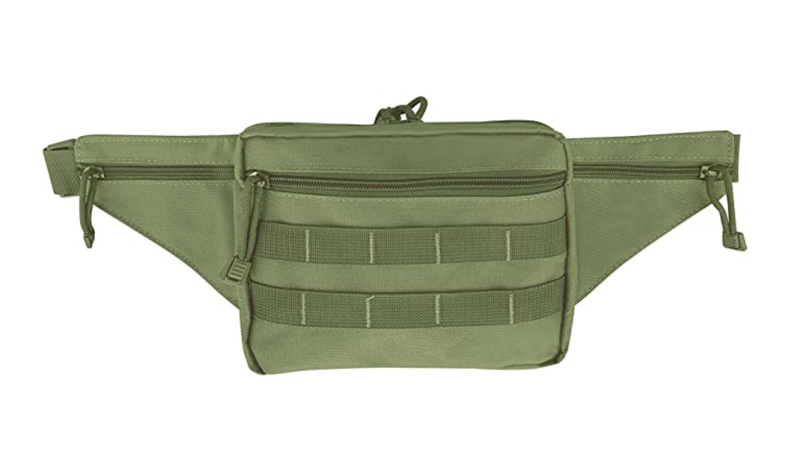 Pistol Fanny Pack Concealed Carry Holder 4 Compartment Durable Canvas Waist Bag CCW