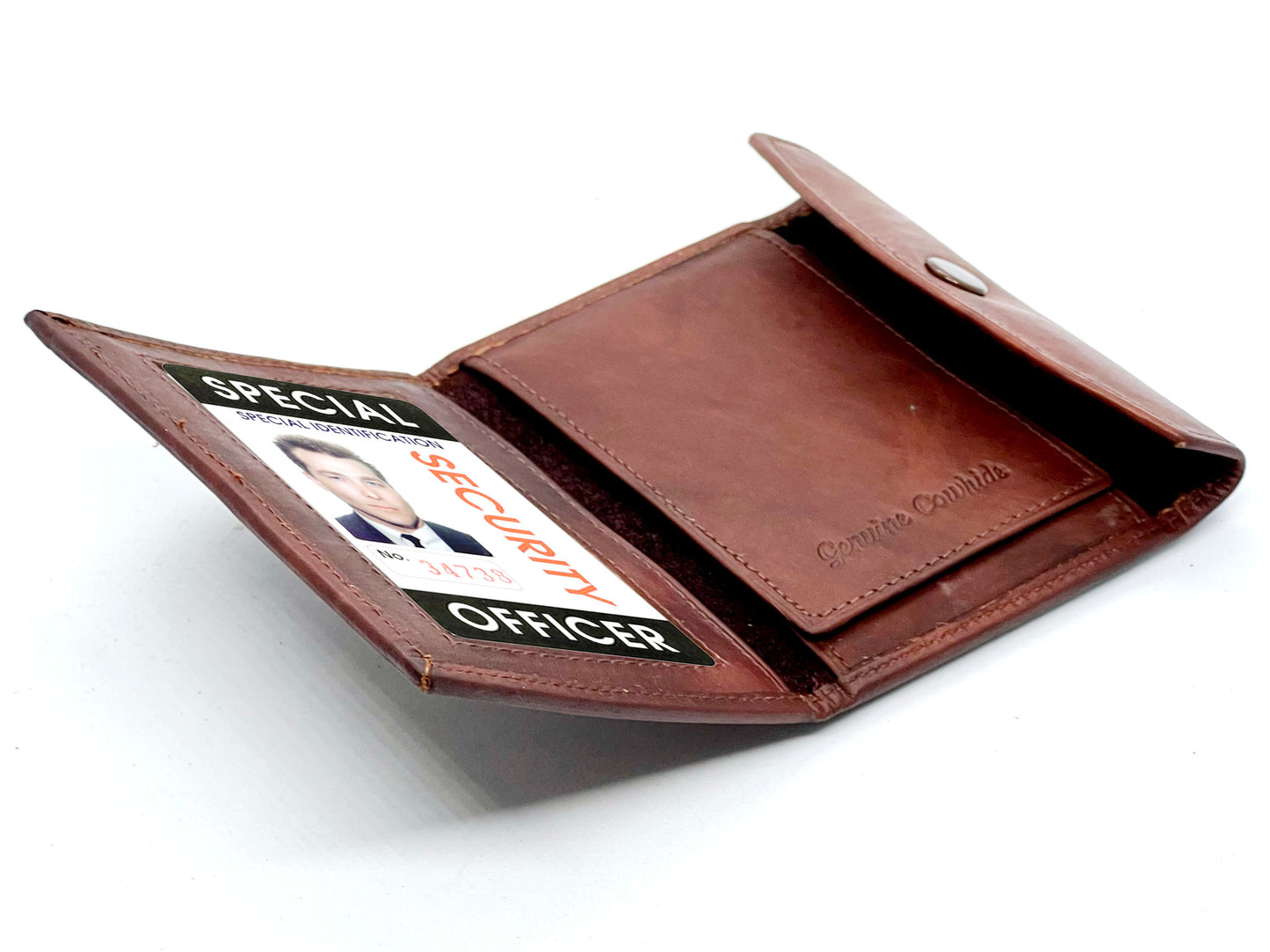RFID Blocking Black Leather Men's Conceal Carry Badge Wallet License Universal Shield