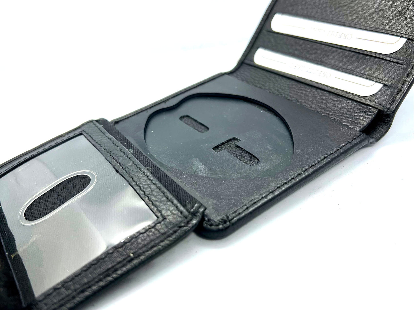 RFID Blocking Heart Shield Badge Credit Card ID Holder Bifold Men's Wallet