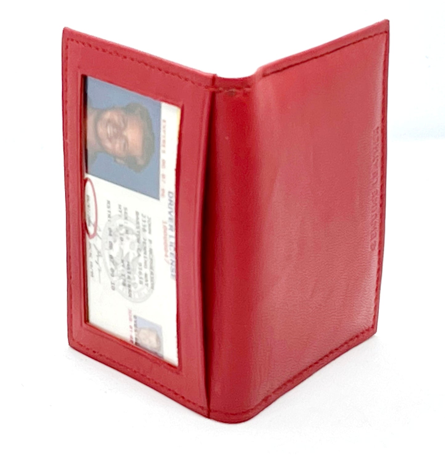 Genuine Leather Leather Credit Card ID Badge Mini Wallet Bifold Driver's License Holder
