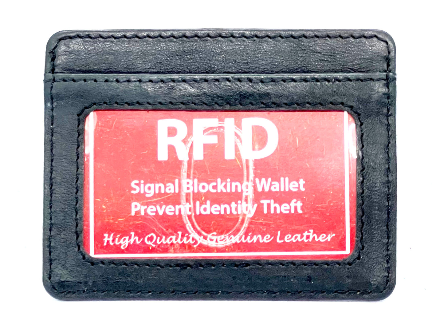 RFID Blocking Leather Slim Men's Money Clip ID Card Holder Front Pocket Wallet