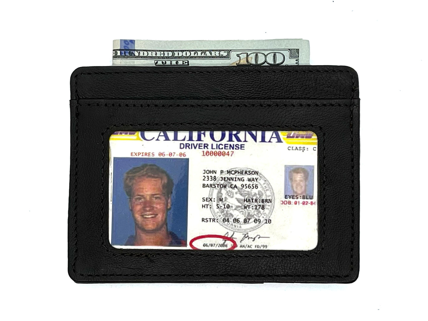 RFID Blocking Hunter Brown Men's Slim Vintage Genuine Leather Front Pocket Wallet Thin Card Holder