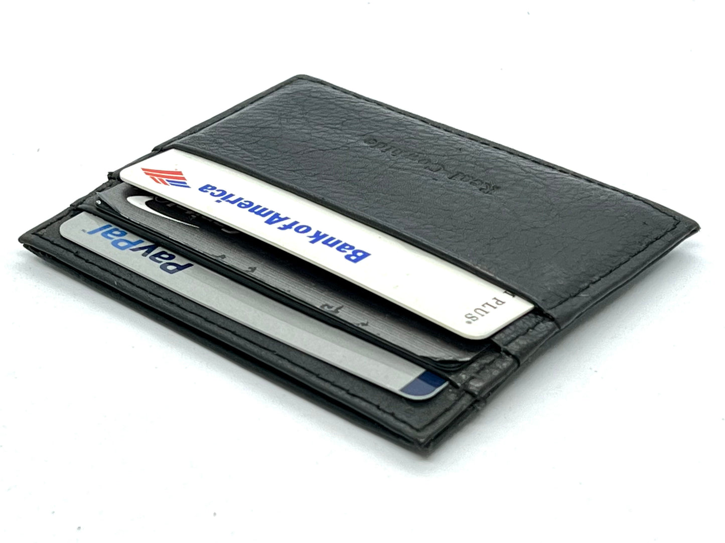 Genuine Leather Slim Wallet Credit Card Case Sleeve Minimalist Front Pocket ID Holder