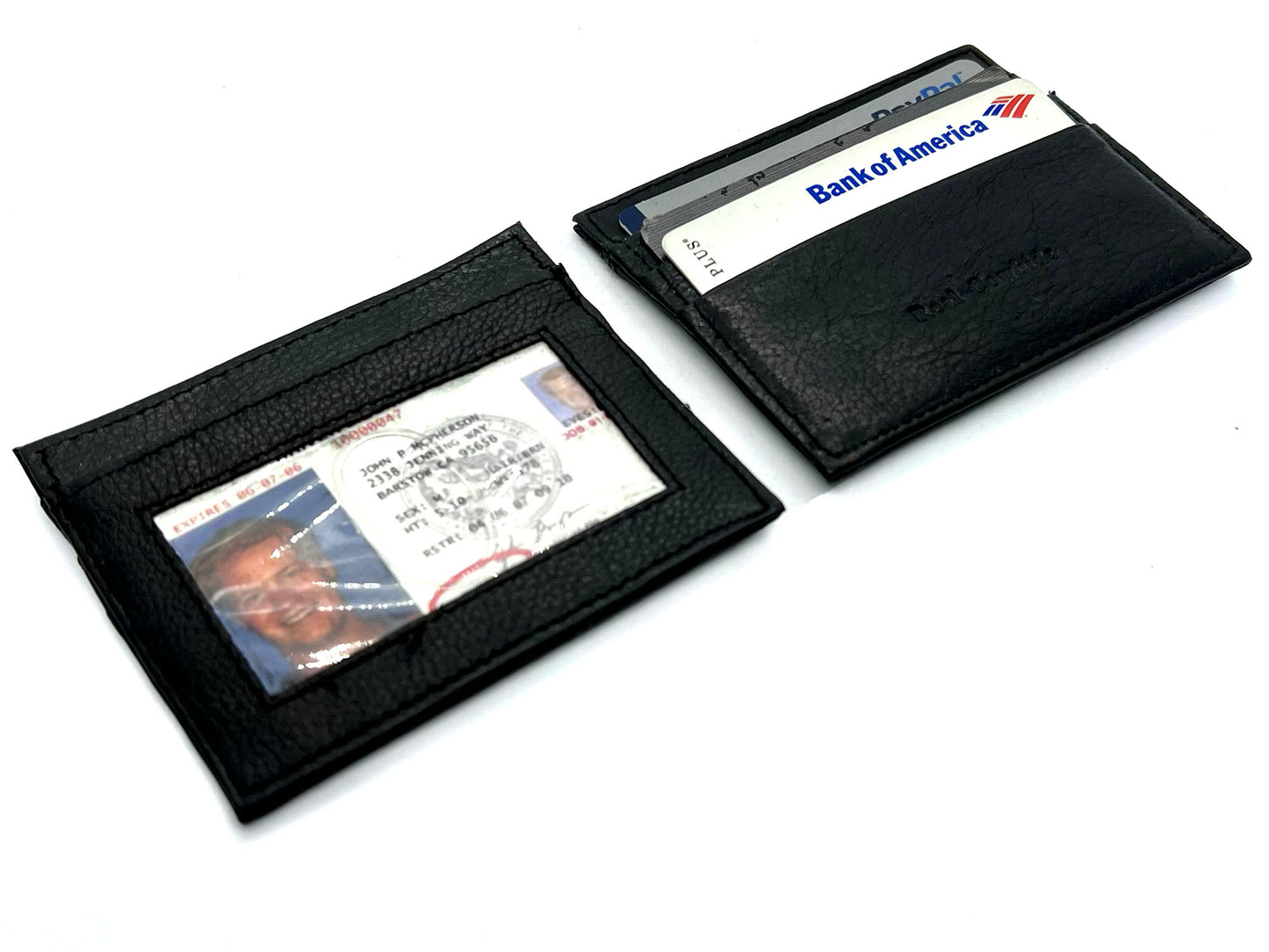 Genuine Leather Slim Wallet Credit Card Case Sleeve Minimalist Front Pocket ID Holder