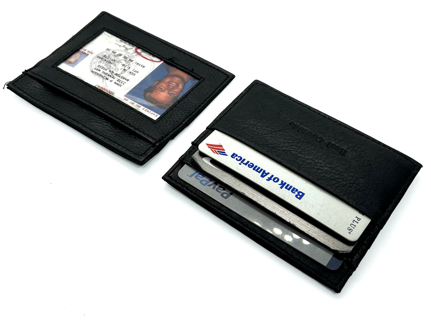 Genuine Leather Slim Wallet Credit Card Case Sleeve Minimalist Front Pocket ID Holder