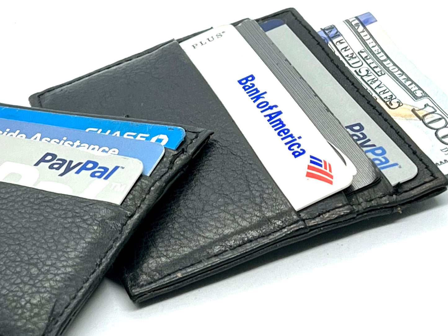 Genuine Leather Slim Wallet Credit Card Case Sleeve Minimalist Front Pocket ID Holder