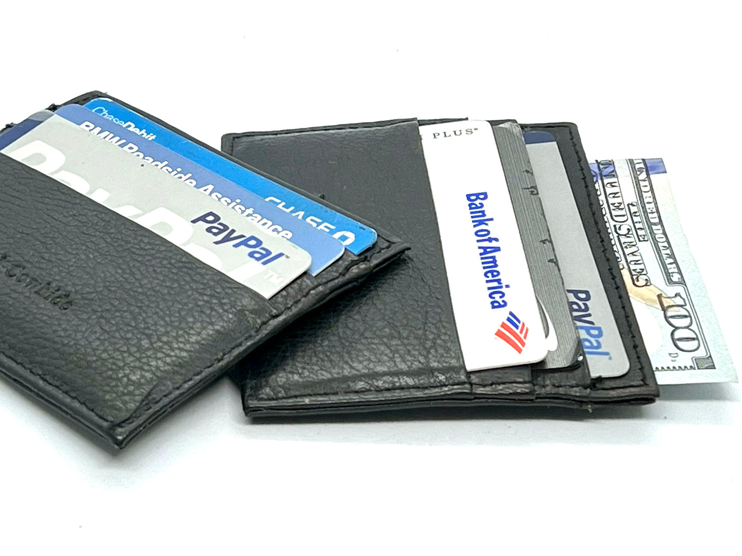 Genuine Leather Slim Wallet Credit Card Case Sleeve Minimalist Front Pocket ID Holder