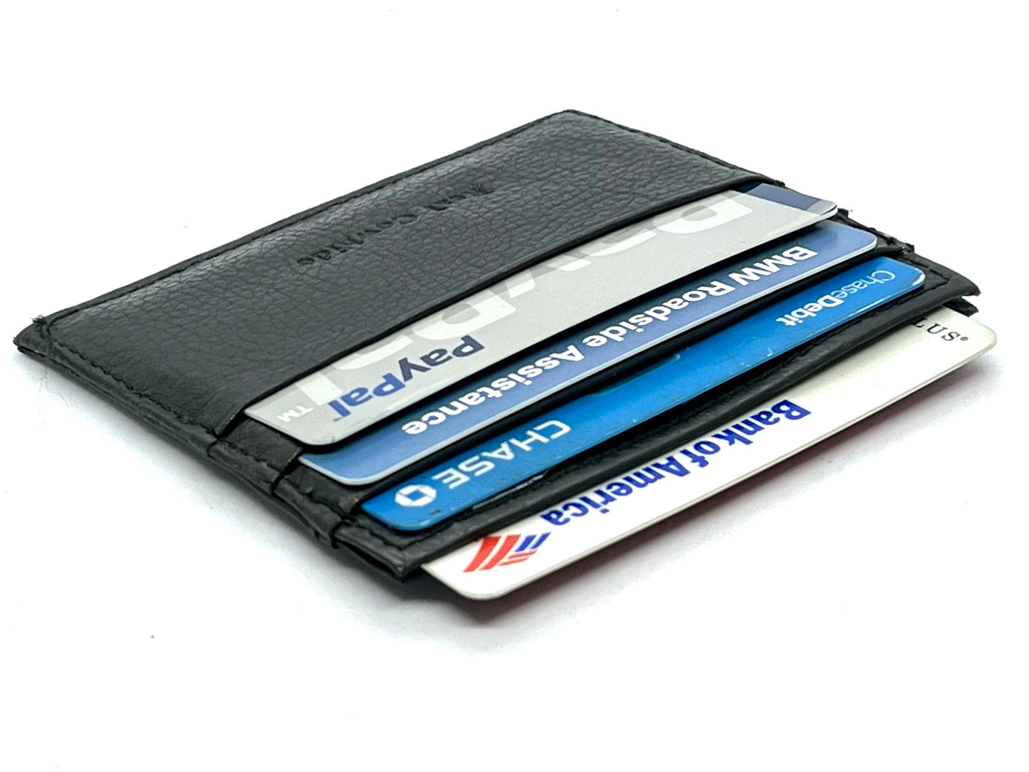 Genuine Leather Slim Wallet Credit Card Case Sleeve Minimalist Front Pocket ID Holder