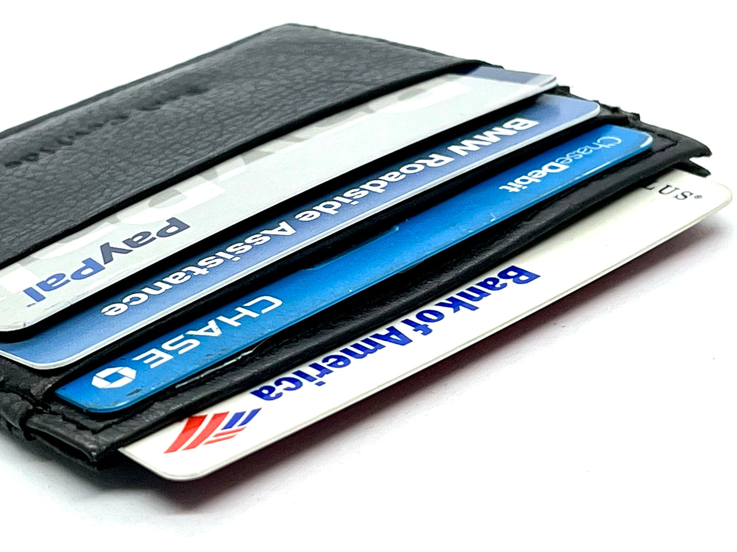 Genuine Leather Slim Wallet Credit Card Case Sleeve Minimalist Front Pocket ID Holder