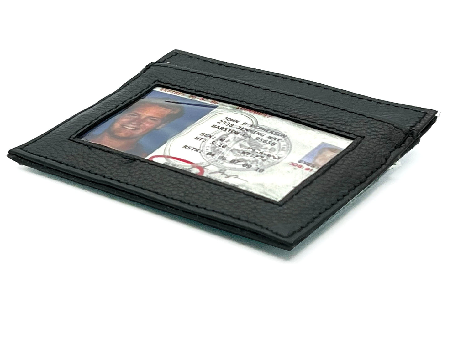 Genuine Leather Slim Wallet Credit Card Case Sleeve Minimalist Front Pocket ID Holder