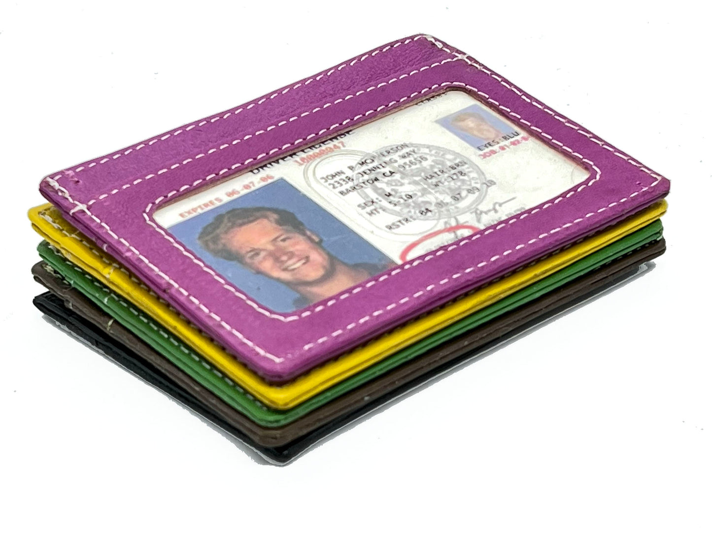 Genuine Leather Slim Wallet 2 Credit Card Case Sleeve Minimalist Front Pocket ID Holder