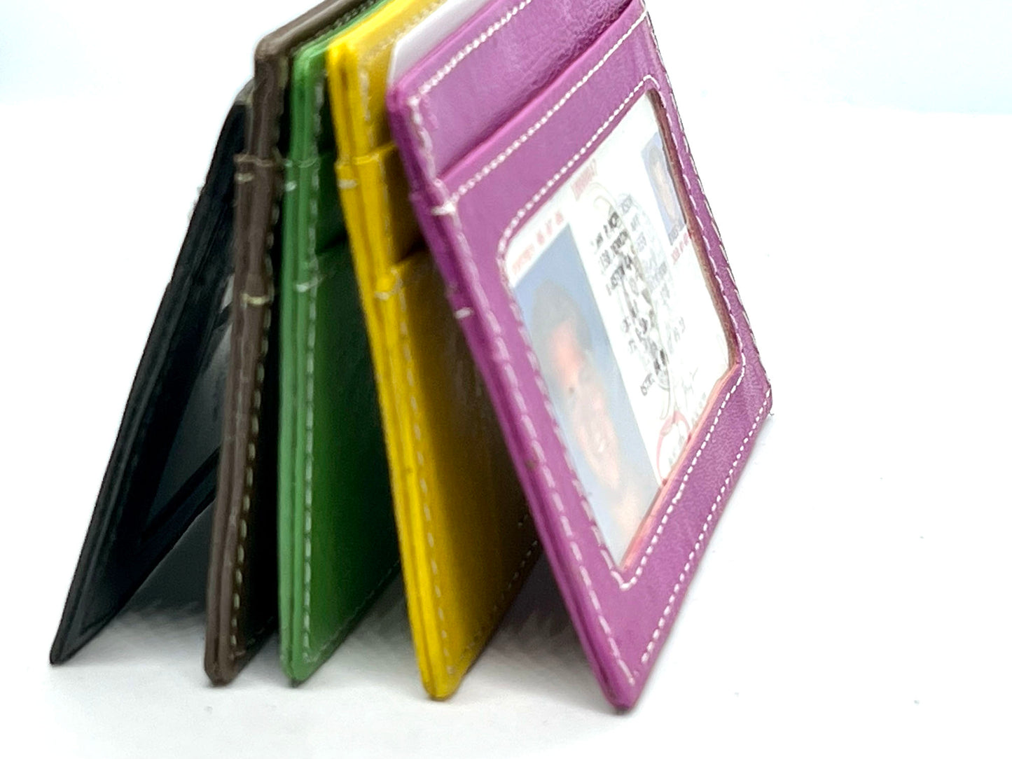 Genuine Leather Slim Wallet 2 Credit Card Case Sleeve Minimalist Front Pocket ID Holder