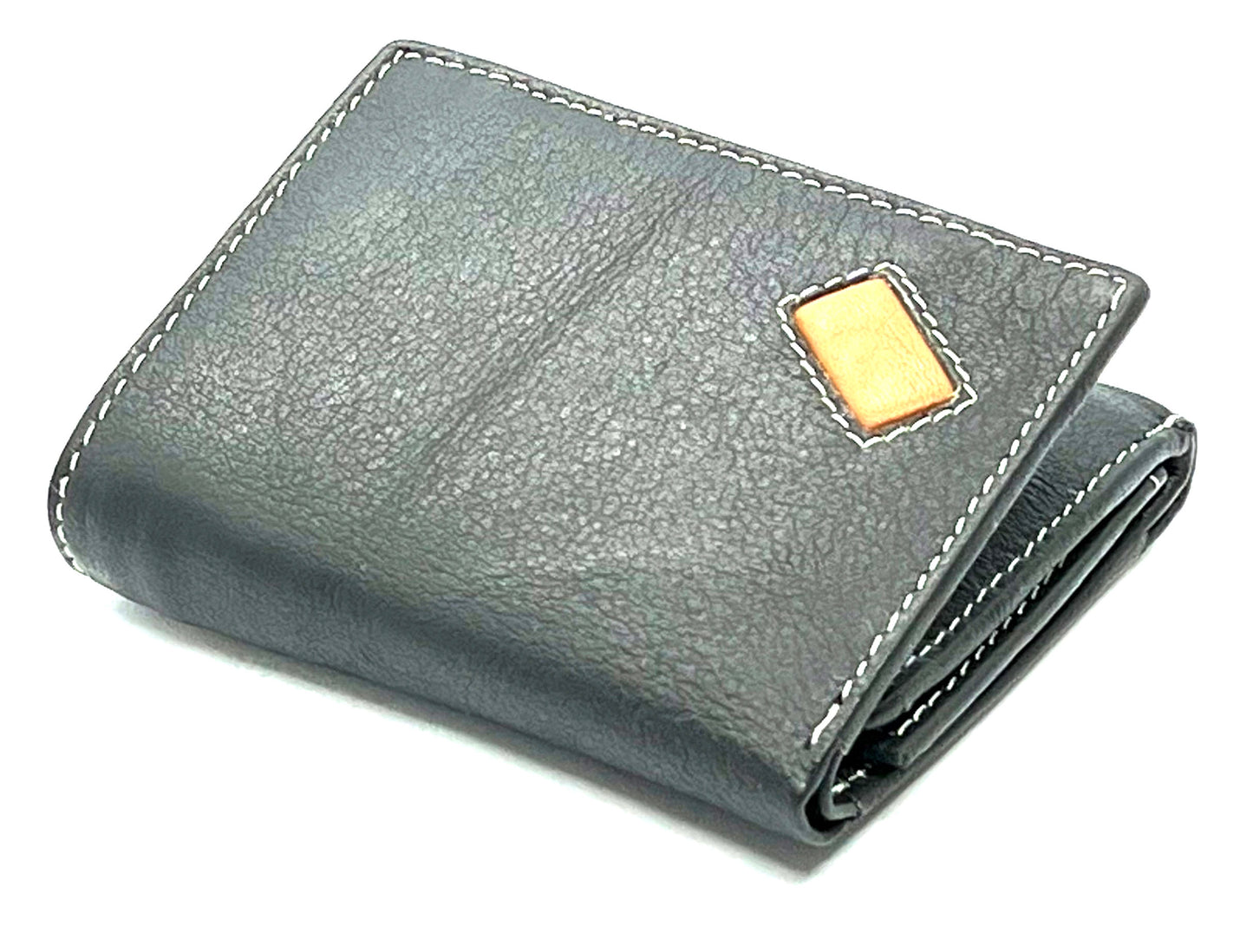 RFID Blocking Premium Leather enter Flap Trifold Wallet Center Flap
