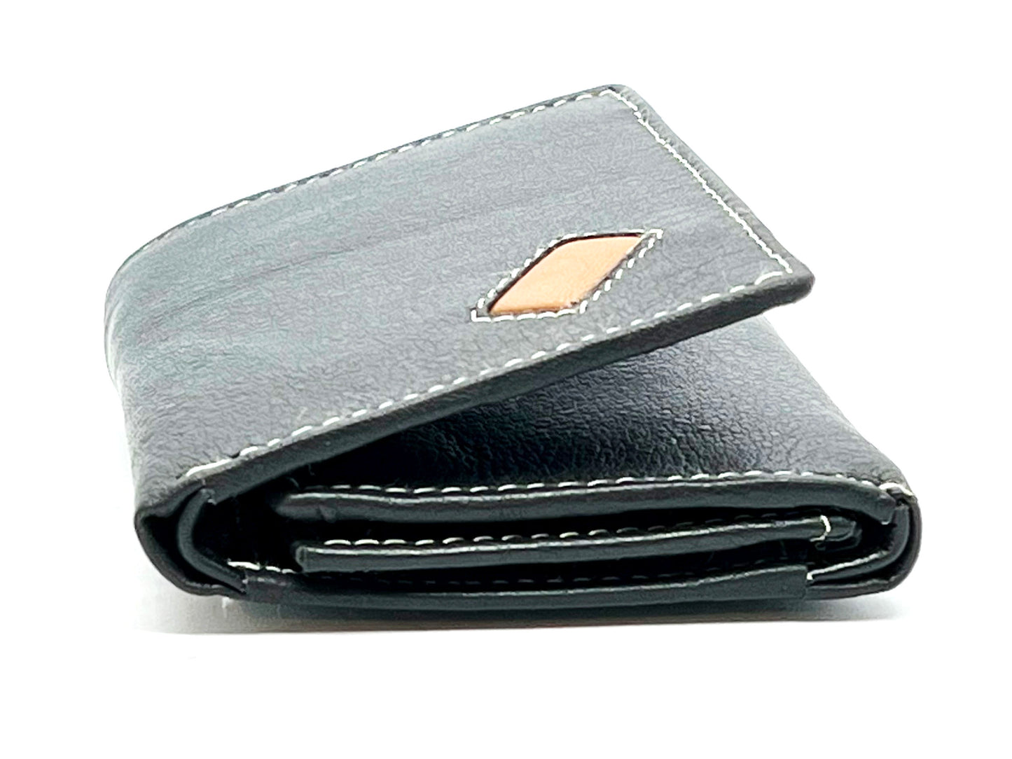 RFID Blocking Premium Leather enter Flap Trifold Wallet Center Flap