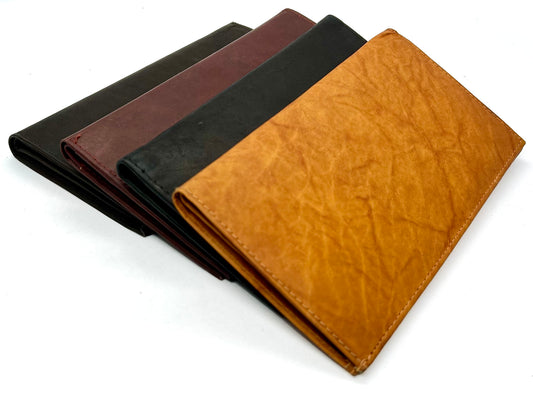 Genuine Leather Checkbook Cover ID Credit Card Long Wallet Holder