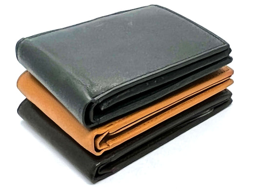 RFID Blocking Men's Genuine Cowhide Leather Premium Bifold Wallet Flap Top ID Card Holder