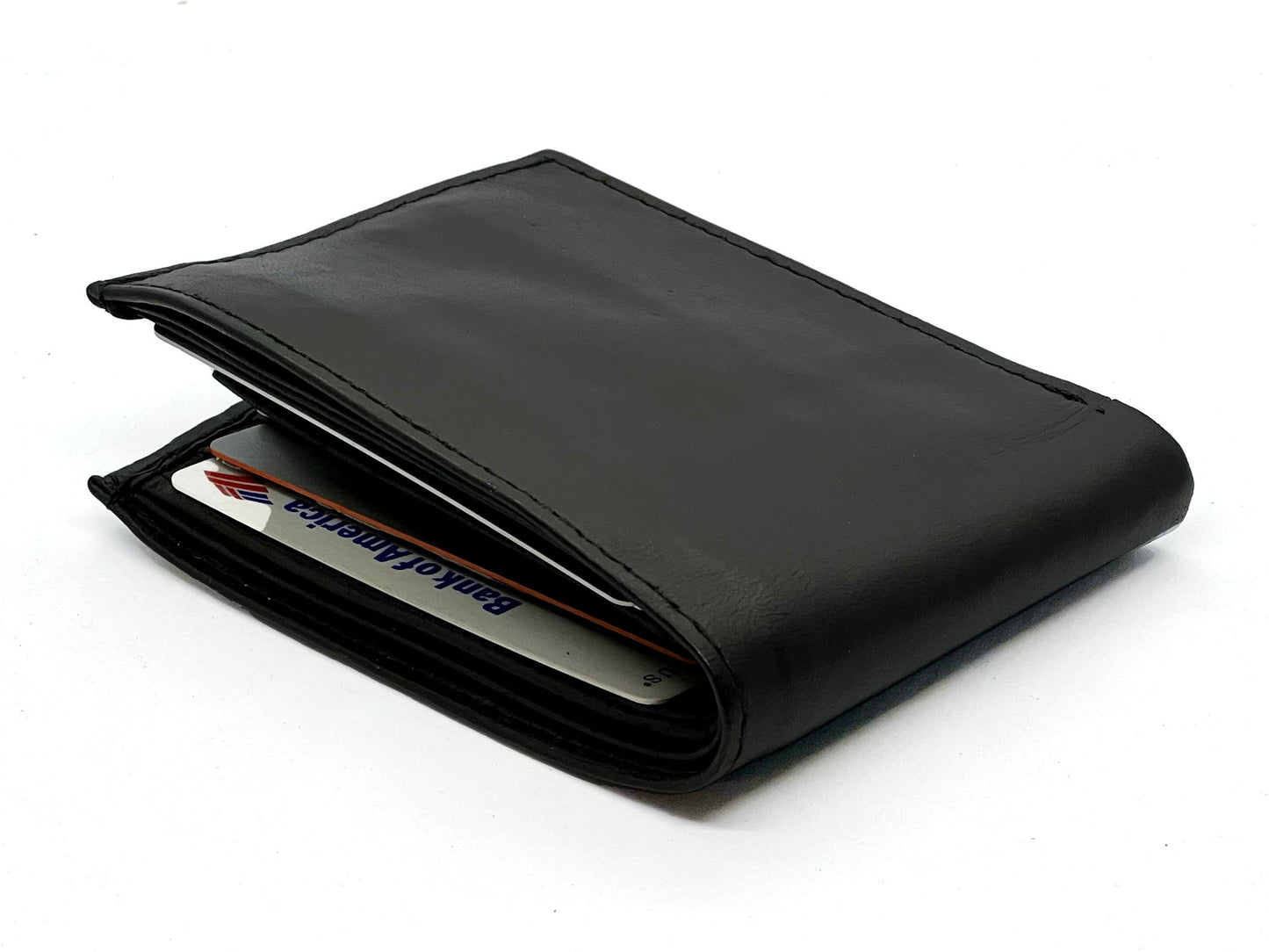 RFID Blocking Men's Bifold Wallet Multi Card Center Flap ID Holder