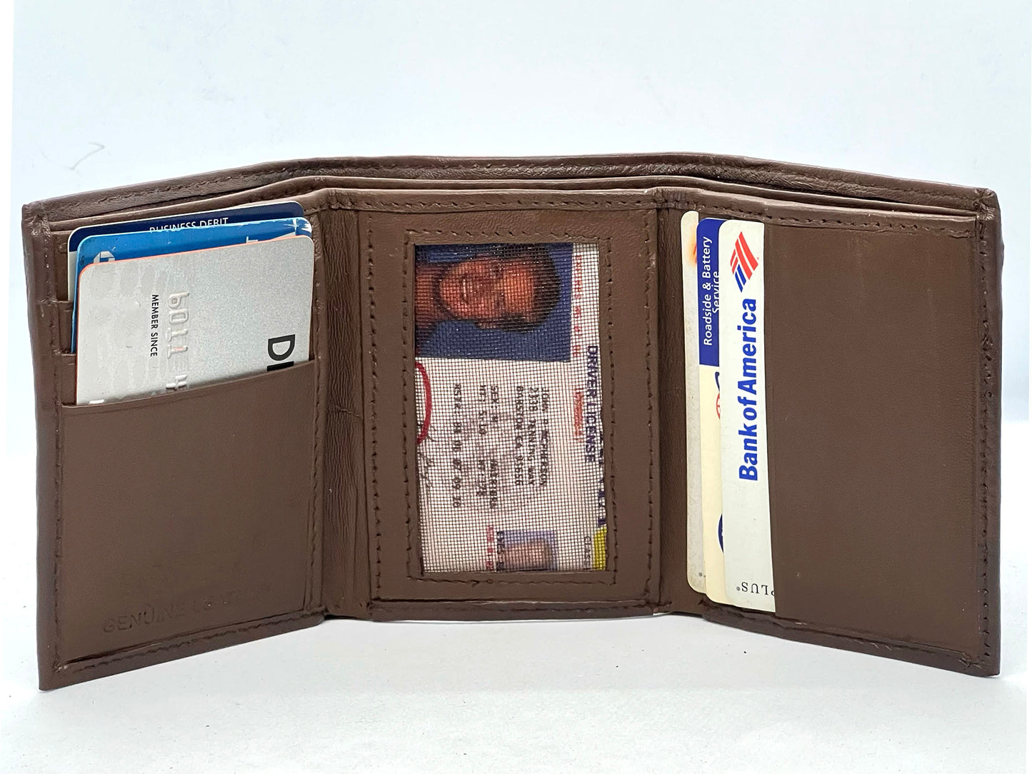 Hunter Brown RFID Blocking Men's Trifold Wallet Multi ID Card Holder