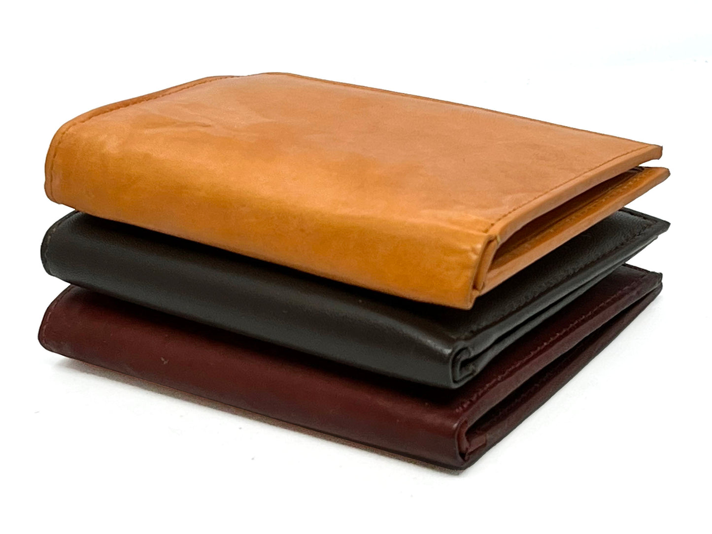 RFID Blocking Genuine Leather Men's European Hipster Bifold Wallet 10 Card 2 ID