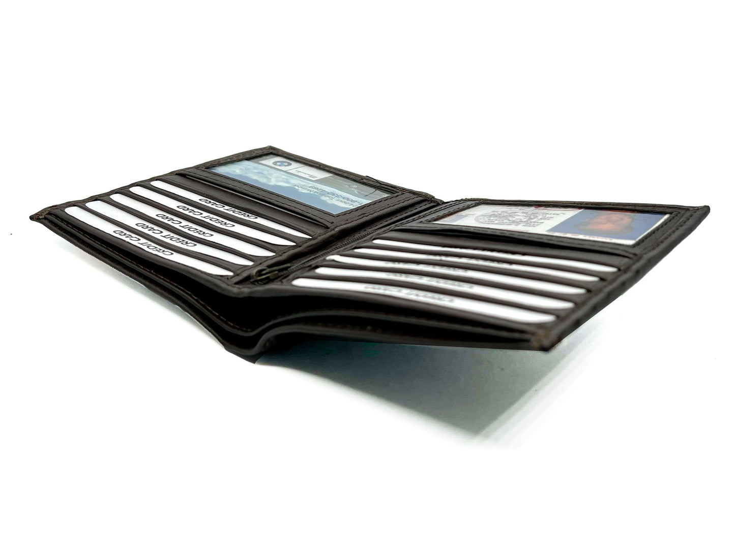 RFID Blocking Genuine Leather Men's European Hipster Bifold Wallet 10 Card 2 ID