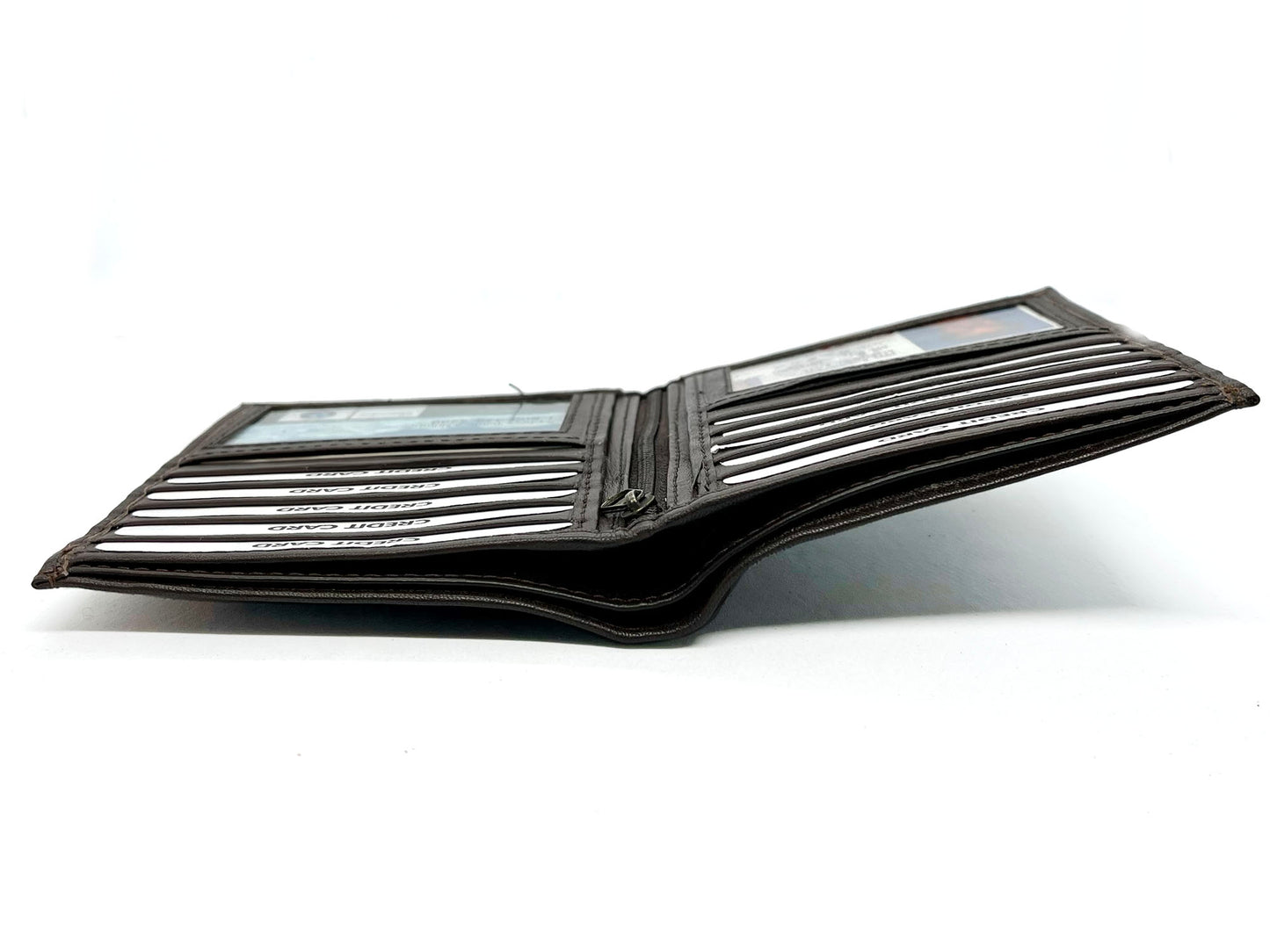 RFID Blocking Genuine Leather Men's European Hipster Bifold Wallet 10 Card 2 ID